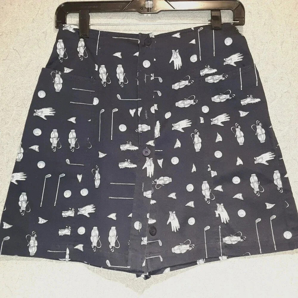 VTG  LIZ CLAIBORNE LIZGOLF NWOT Women Blue & White Golf Skorts Size 6